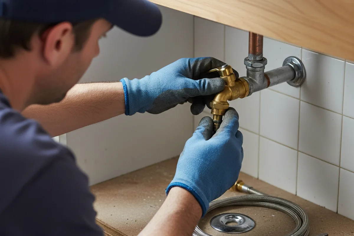 Shutoff valve and fitting work during Emergency Plumbing in Finlayson